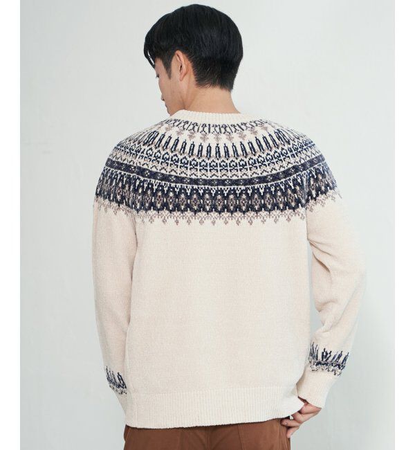 ikka「モール求心柄ニット」|プルオーバー|