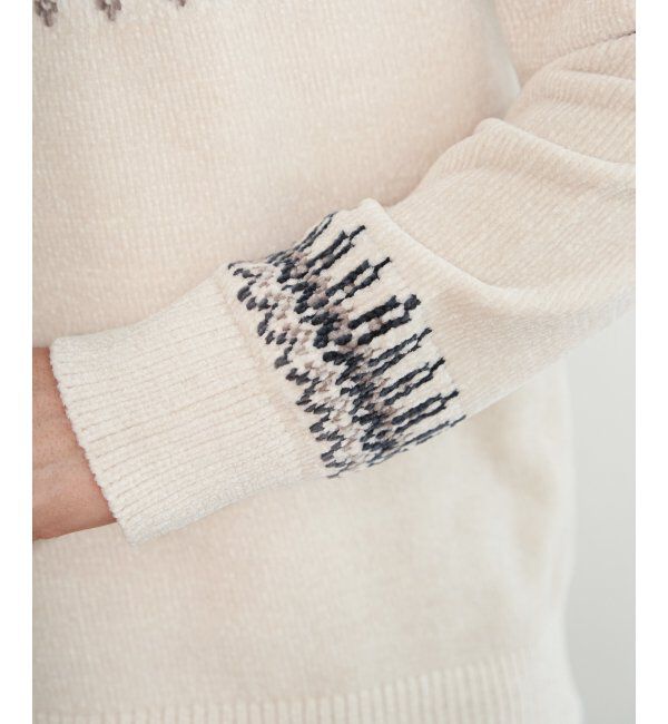 ikka「モール求心柄ニット」|プルオーバー|