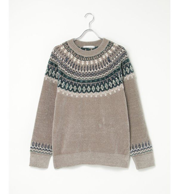 ikka「モール求心柄ニット」|プルオーバー|