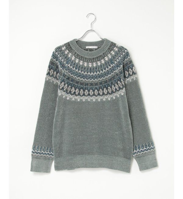 ikka「モール求心柄ニット」|プルオーバー|