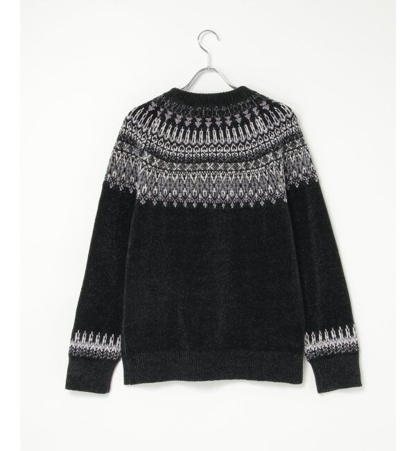 ikka「モール求心柄ニット」|プルオーバー|