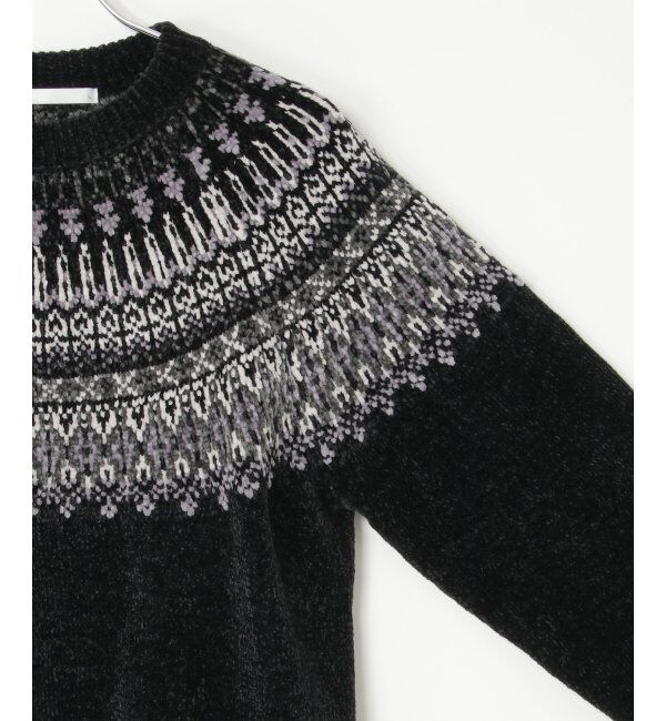 ikka「モール求心柄ニット」|プルオーバー|