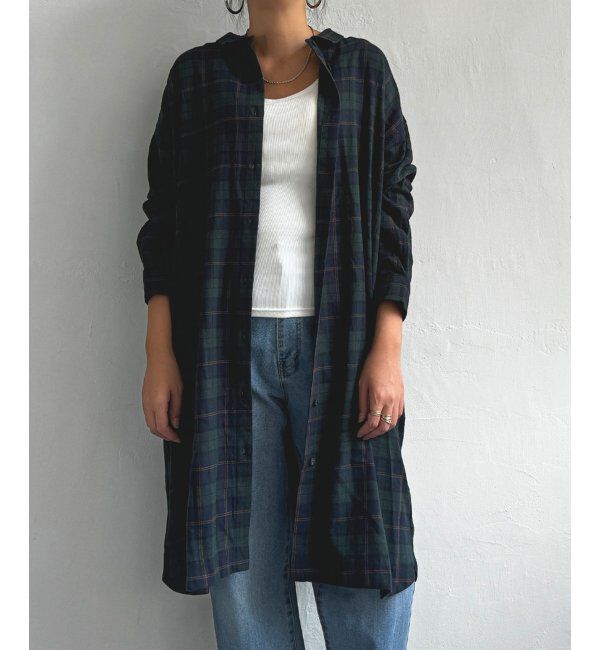 Lbc with Life「コットンチェック3WAYワンピース」|ワンピース|ネイビー