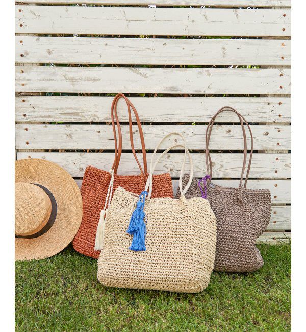 Lbc with Life「タッセルペーパートートバッグ」|その他|