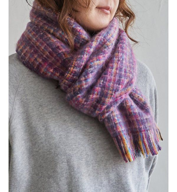 Lbc with Life「MIX織 細幅マフラー」|マフラー|レッド