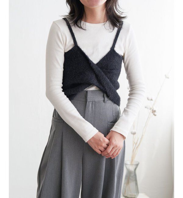 VENCE share style「ツイストニットビスチェ」|タンクトップ|
