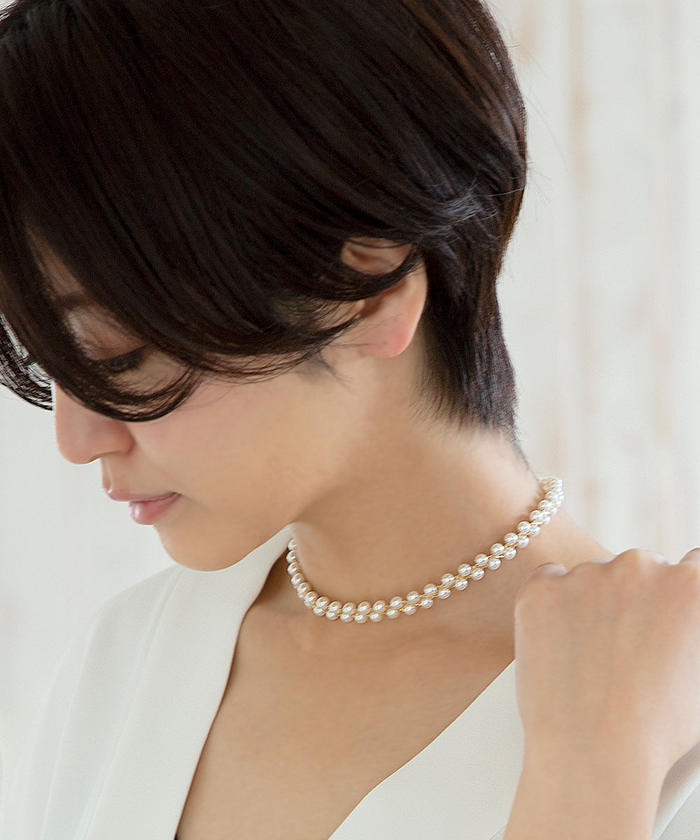 colleca la「2連パールチョーカー」|ネックレス|
