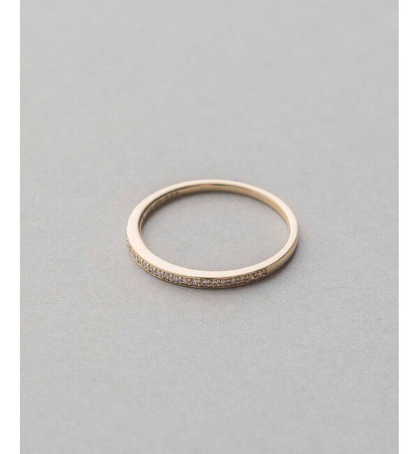 ete「K18YG レイヤード ハーフエタニティ リング」|リング|