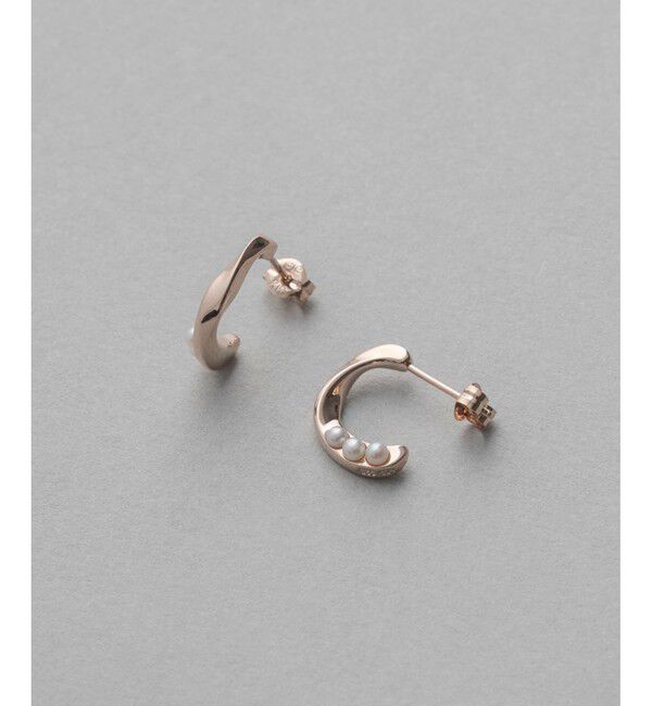 ete「パール ツイスト フープピアス」|ピアス|