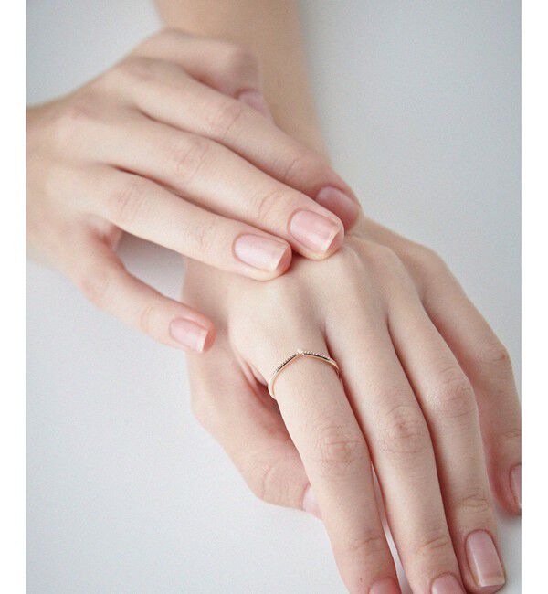 ete「[レイヤード] K10YG ダイヤモンド リング」|リング|