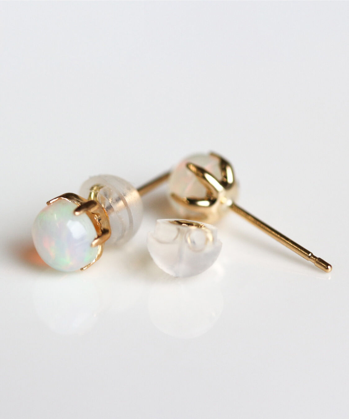  「オパール ラウンド ピアス | K18」|ピアス|