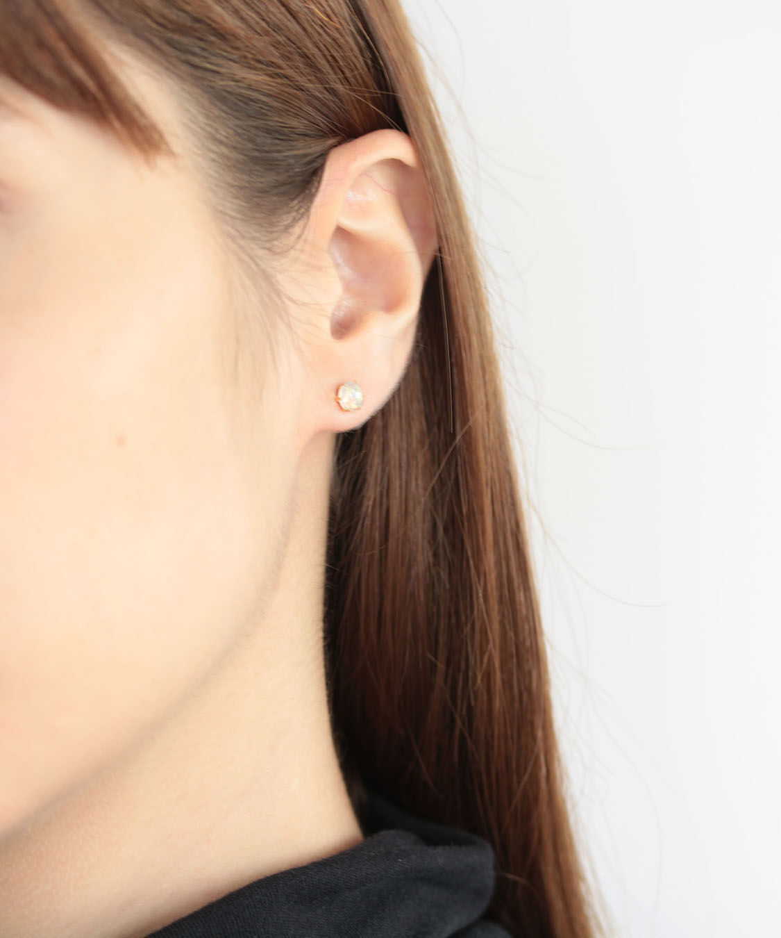  「オパール ラウンド ピアス | K18」|ピアス|