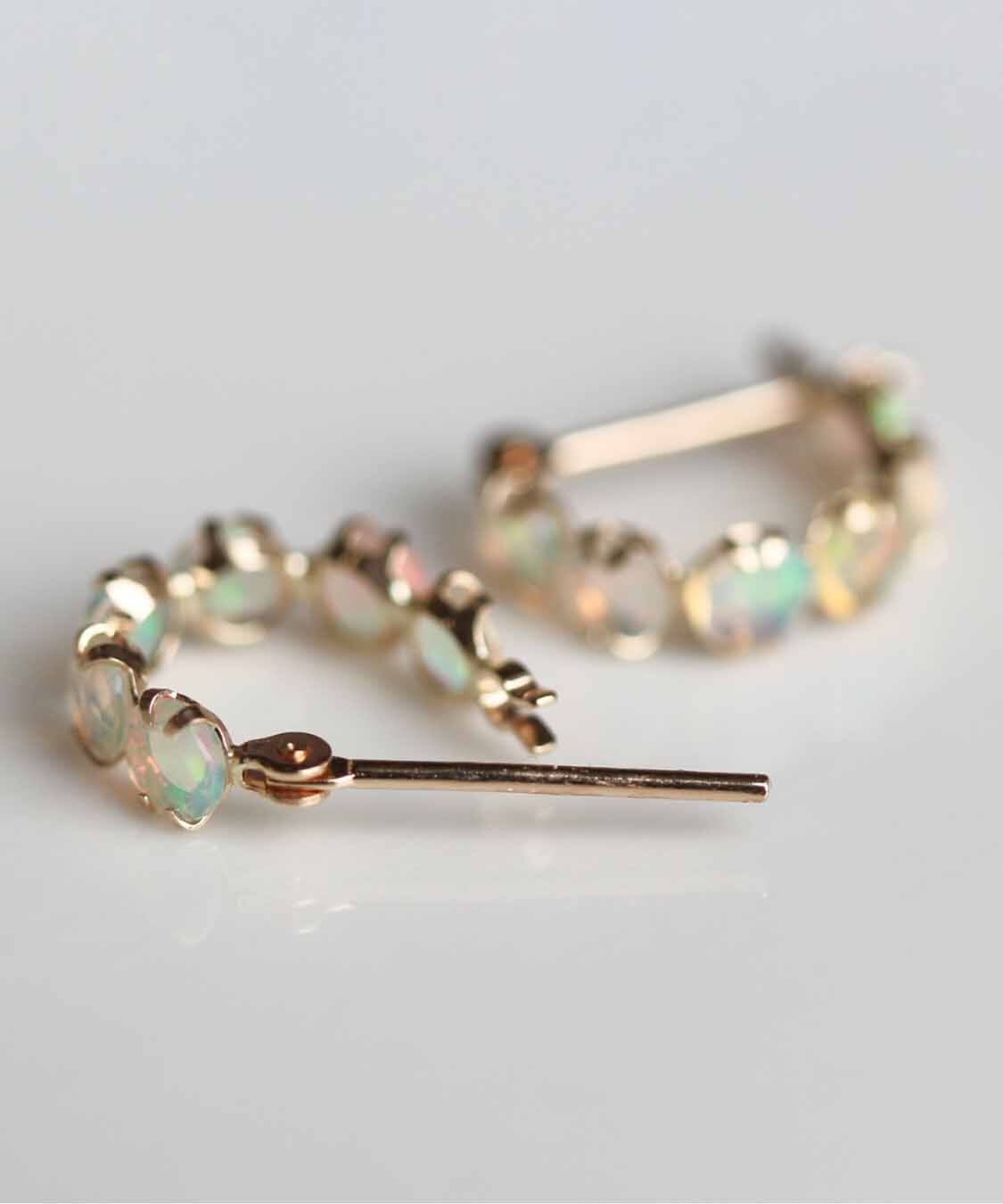  「オパール スナップ フープ ピアス | K10YG」|ピアス|