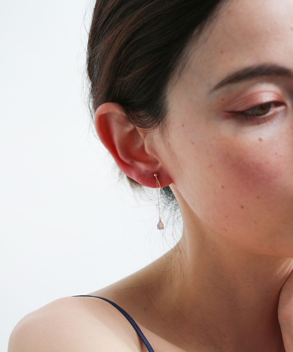  「オパール チェーン イヤリング | K10YG」|イヤリング|