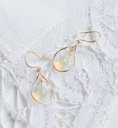  「オパール フック ピアス | K18」|ピアス|