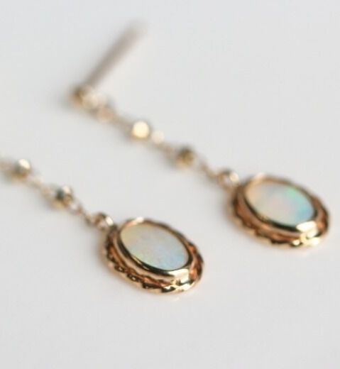  「オーストラリア オパール ピアス | K10YG」|ピアス|