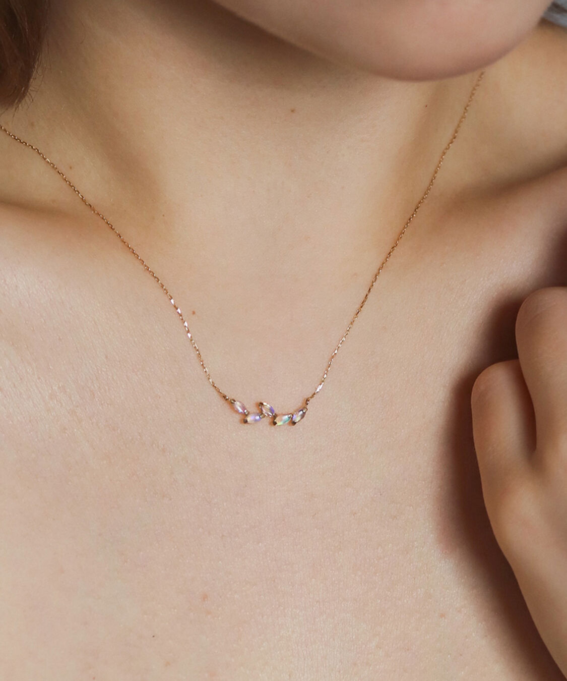  「オパール ネックレス | K10YG」|ネックレス|