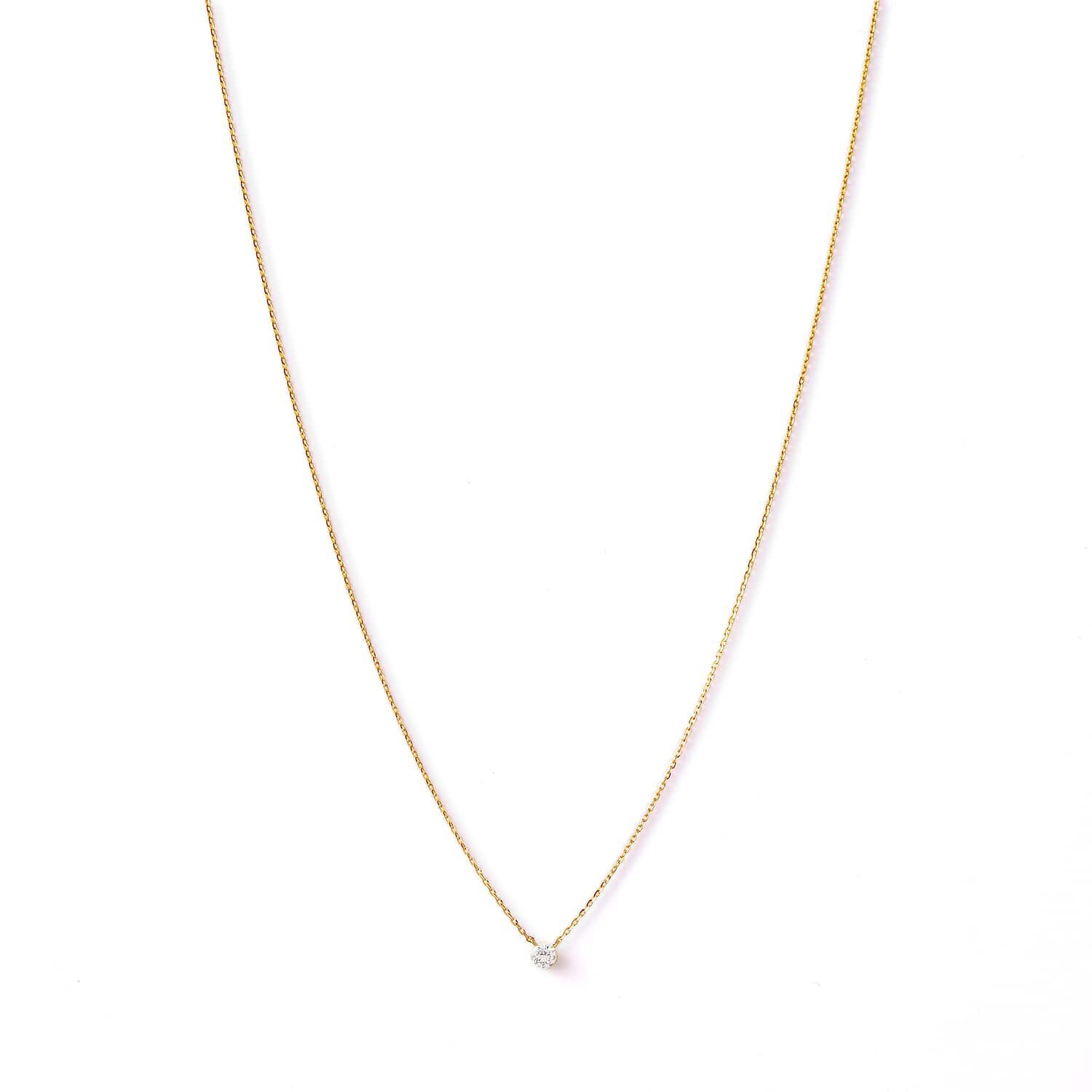 agete「K18ダイヤモンドネックレス」|ネックレス|