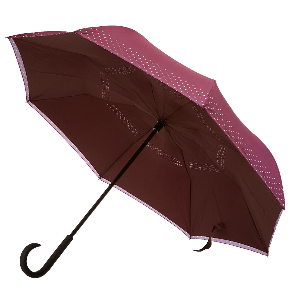 BACKYARD FAMILY「2重傘 逆さ傘 長傘 circus サーカス 通販 レディース メンズ 逆さま傘 逆向き」|傘|ピンク1