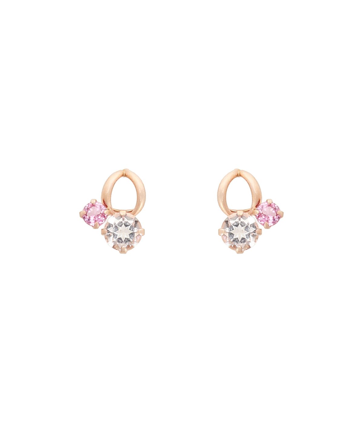 newme by Samantha Thavasa「K10 PG モルガナイト カラーストーンピアス ≪4月 誕生石≫」|ピアス|K10 PG