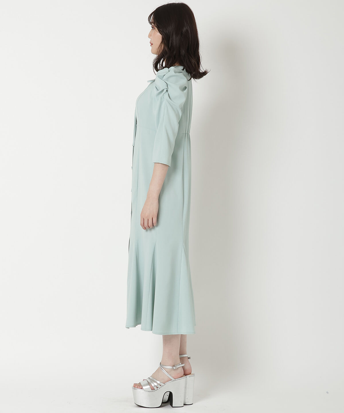 REDYAZEL「デコルテリボンあきマーメイドワンピース」|ワンピース|