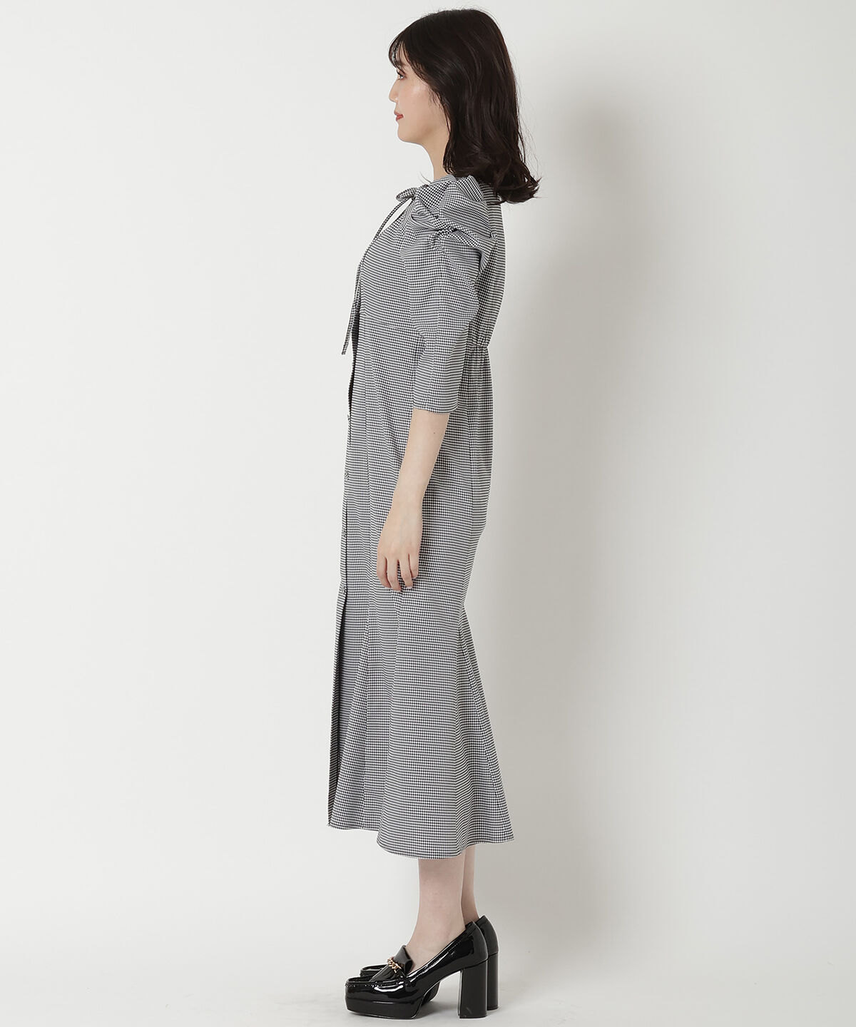 REDYAZEL「デコルテリボンあきマーメイドワンピース」|ワンピース|