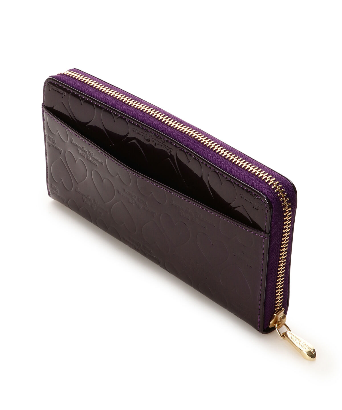 Samantha Thavasa Petit Choice「エナメルハート型押し 長財布」|財布|