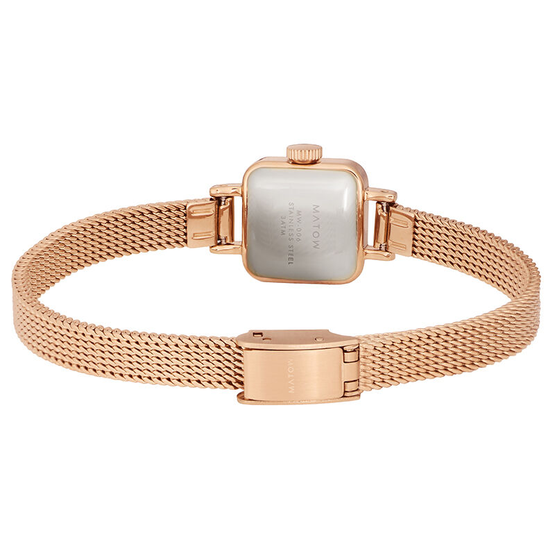 MATOW「〈MATOW (マトウ)〉Tsuki 淡月 -たんげつ- / ﾐﾆｽｸｴｱ ﾛｰｽﾞｺﾞｰﾙﾄﾞ ｼｬﾝﾊﾟﾝ ﾒｯｼｭ」|腕時計|