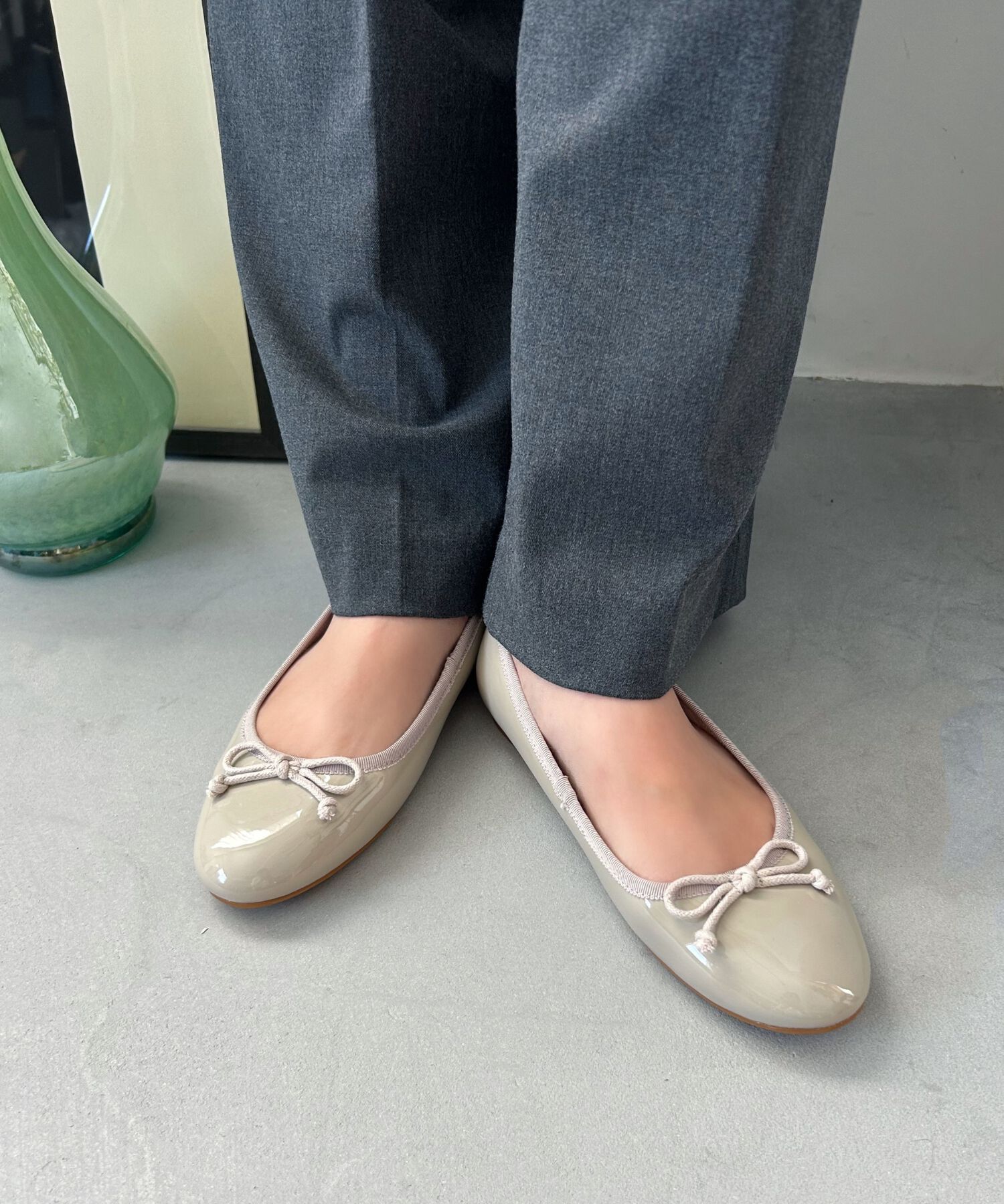 ORiental TRaffic「【 WEB限定 /累計7万足突破】 バレエシューズ /R-4006 パンプス フラット 厚手クッション エナメル」|パンプス|BEIGE