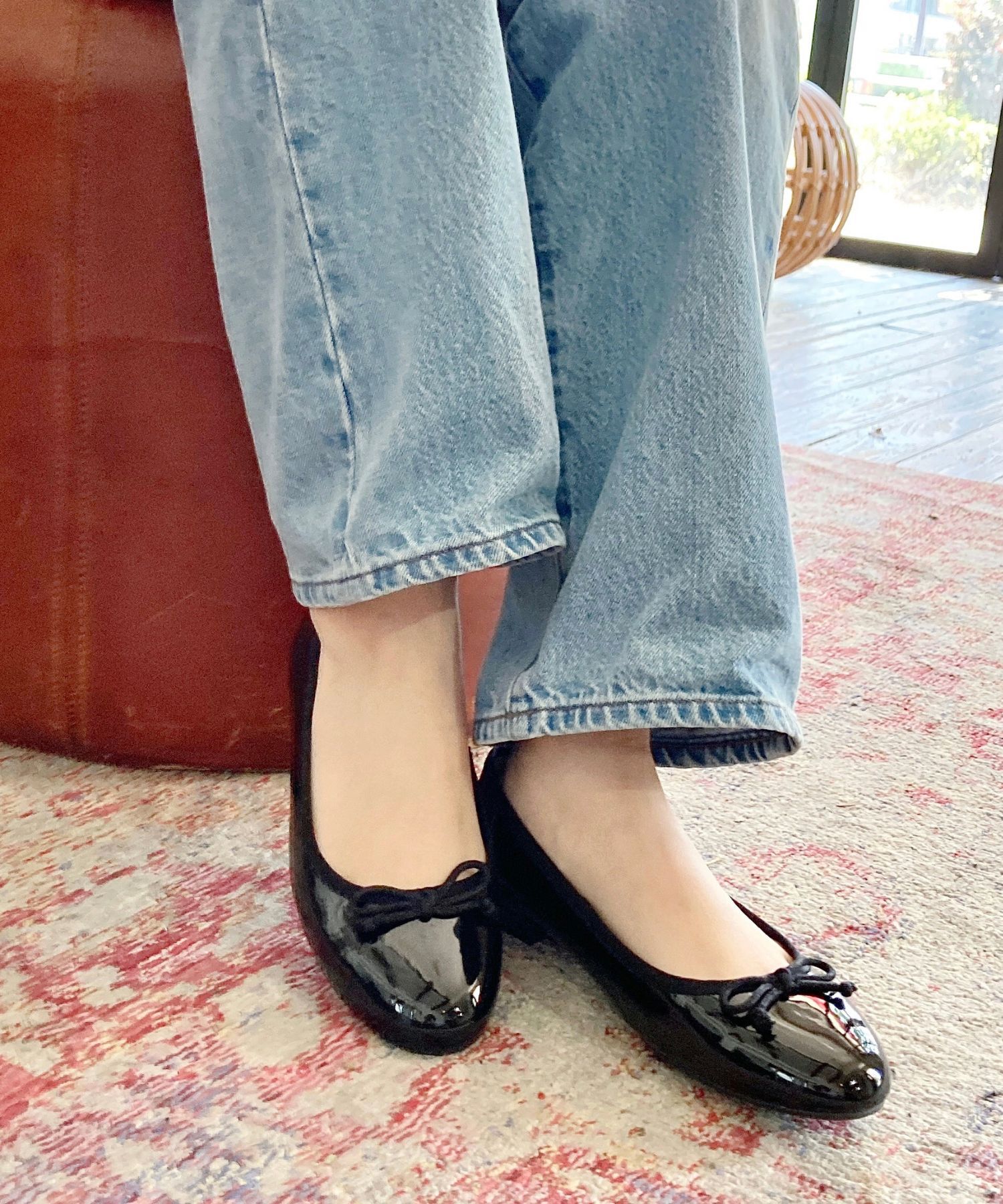 ORiental TRaffic「【 WEB限定 /累計7万足突破】 バレエシューズ /R-4006 パンプス フラット 厚手クッション エナメル」|パンプス|E.BLACK