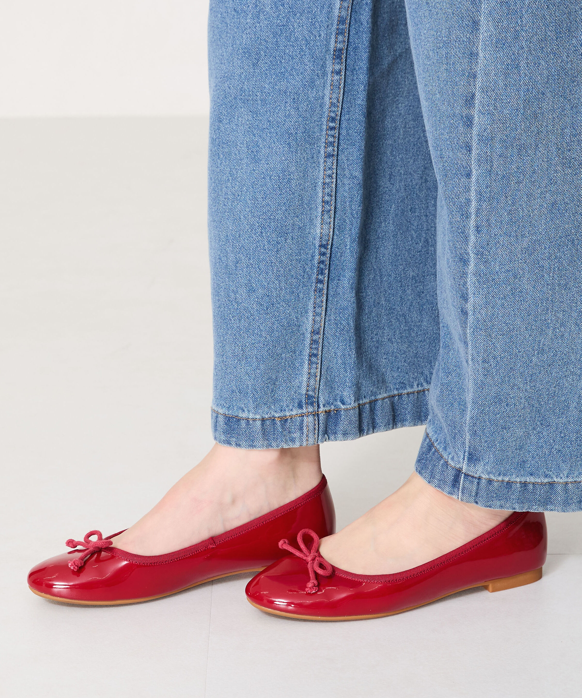 ORiental TRaffic「【 WEB限定 /累計7万足突破】 バレエシューズ /R-4006 パンプス フラット 厚手クッション エナメル」|パンプス|