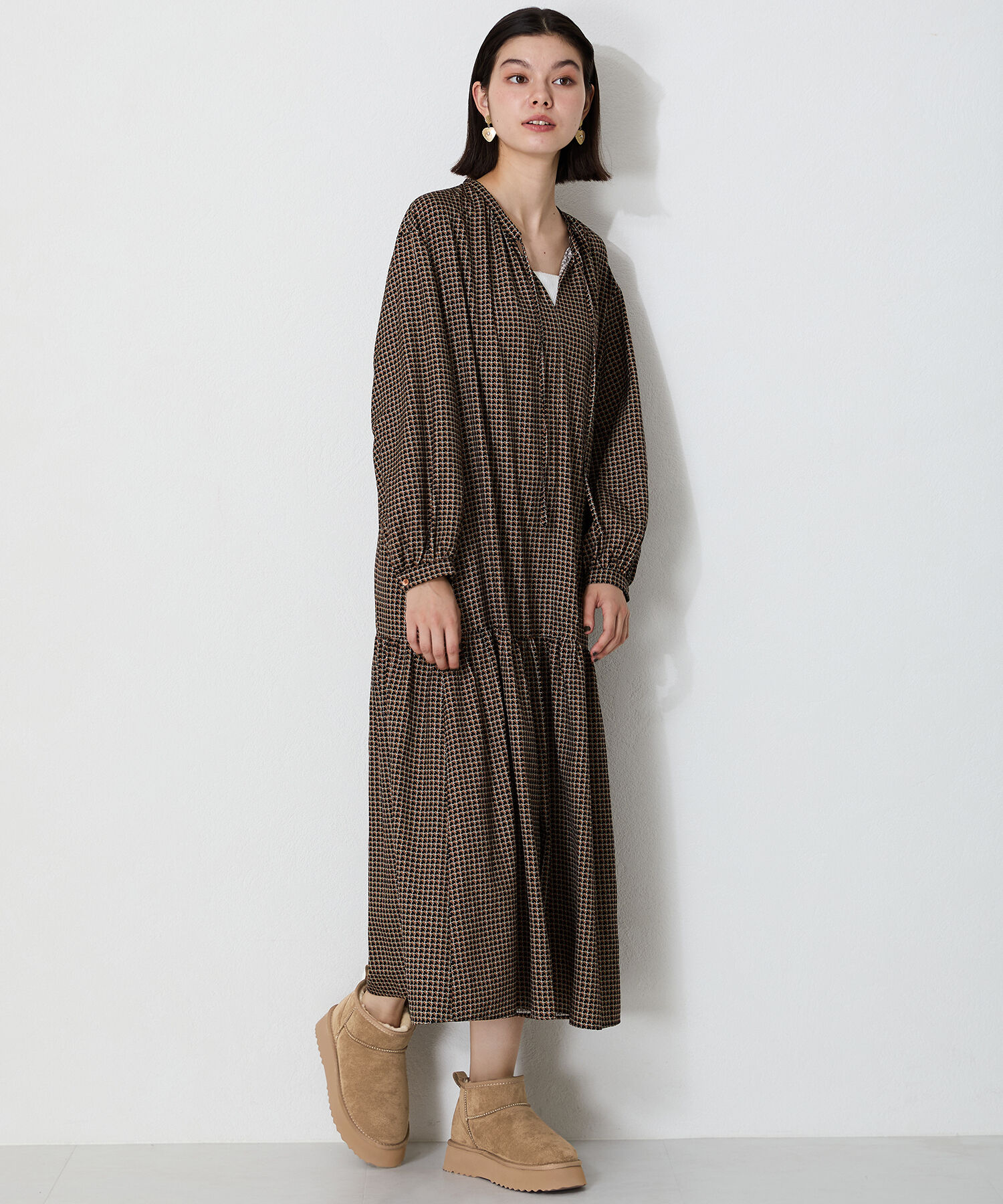 ORiental TRaffic「【累計1万足突破】 厚底 ムートン ショートブーツ /35401 軽量 防寒」|ショートブーツ|