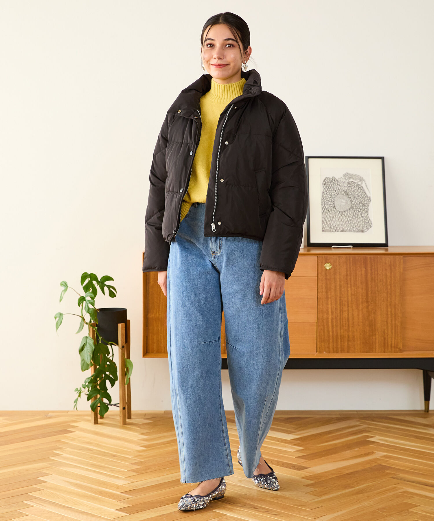 ORiental TRaffic「スタンドネック ショート ダウン ジャケット /MO43D02」|ダウン|