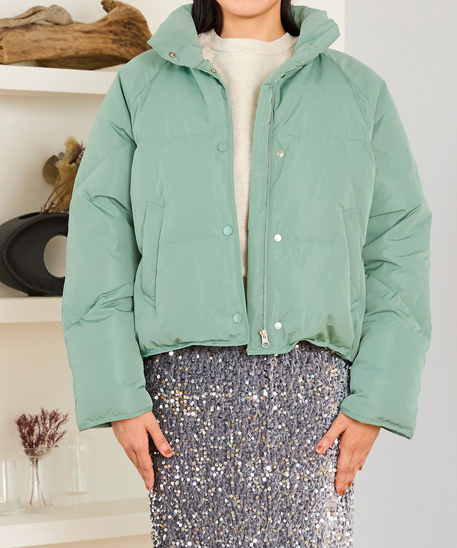 ORiental TRaffic「スタンドネック ショート ダウン ジャケット /MO43D02」|ダウン|