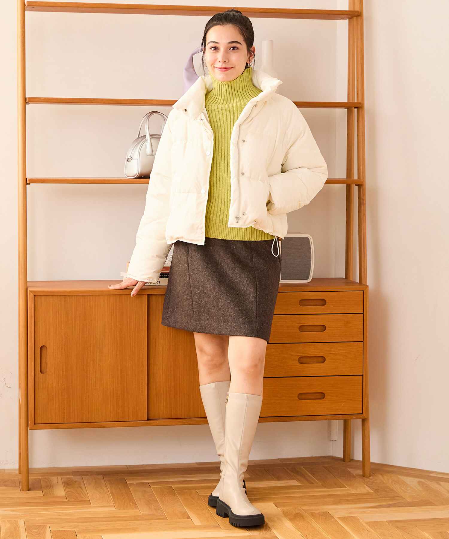 ORiental TRaffic「スタンドネック ショート ダウン ジャケット /MO43D02」|ダウン|