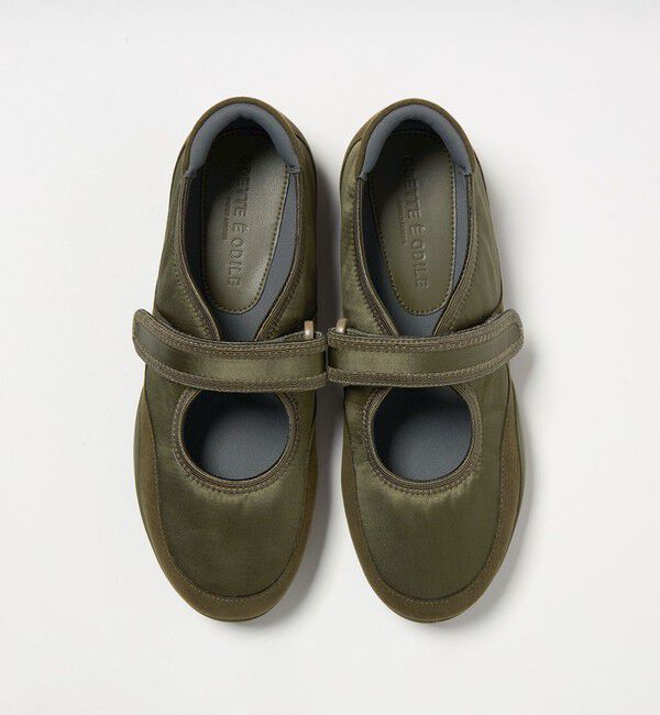 ODETTE E ODILE「ベルクロメリージェーン フラット10」|スニーカー|OLIVE