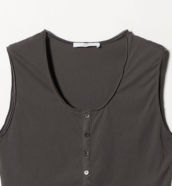 ASTRAET「＜ASTRAET＞ハイゲージ テンジク  ボタン Uネックベスト」|Tシャツ・カットソー|