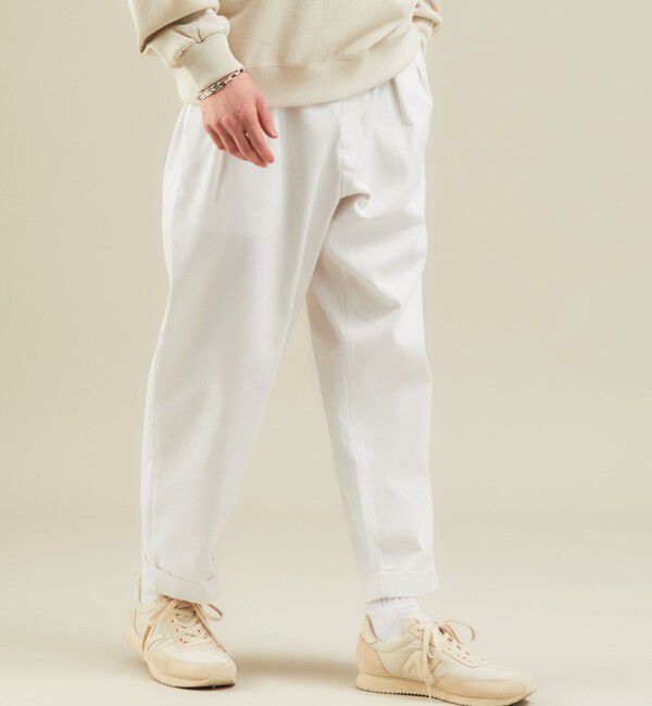 UNITED ARROWS green label relaxing「【別注】【WEB限定】＜3/2 WORKS＞GLR 2プリーツ チノパンツ」|チノ|OFF WHITE