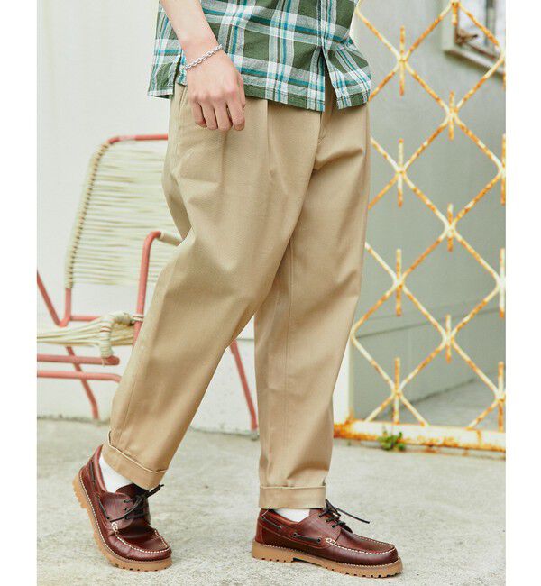 UNITED ARROWS green label relaxing「【別注】【WEB限定】＜3/2 WORKS＞GLR 2プリーツ チノパンツ」|チノ|