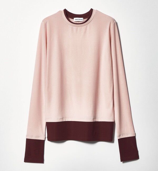 EMMEL REFINES「＜EMMEL REFINES＞EM ベアフライス クルーネック プルオーバー」|Tシャツ・カットソー|LT.PINK