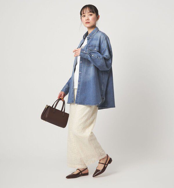 UNITED ARROWS green label relaxing「【別注】＜Healthy DENIM＞Almond ミドル デニム シャツ」|シャツ・ブラウス|