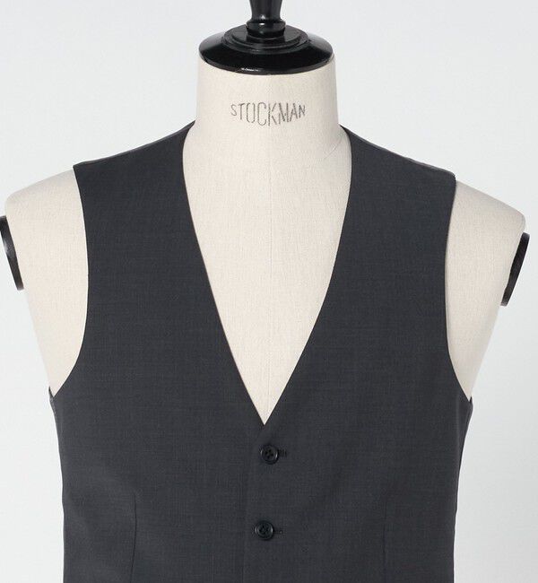 UNITED ARROWS green label relaxing「A+ TWPU トロピカル無地 スリム 5B セットアップ ベスト -ウォッシャブル-」|スーツ|