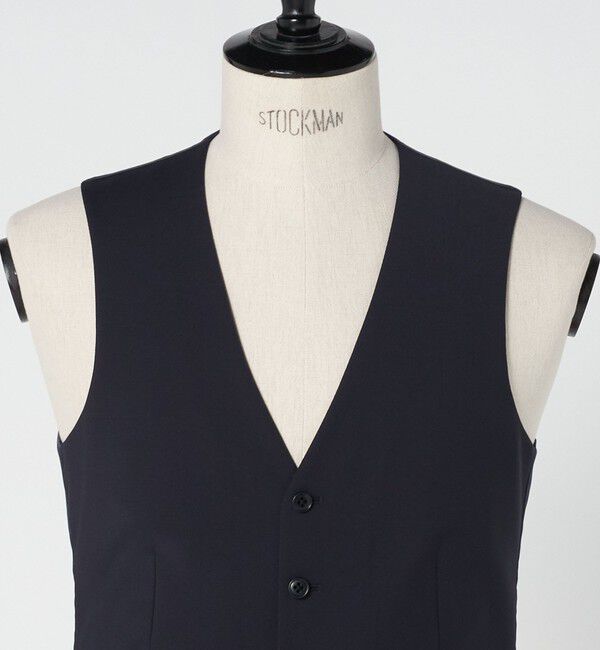 UNITED ARROWS green label relaxing「A+ TWPU トロピカル無地 スリム 5B セットアップ ベスト -ウォッシャブル-」|スーツ|