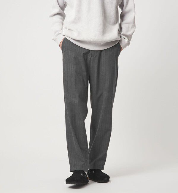 UNITED ARROWS green label relaxing「ストライプ ワイド ユーティリティパンツ W2 イージーパンツ -ストレッチ-」|その他|DK.GRAY
