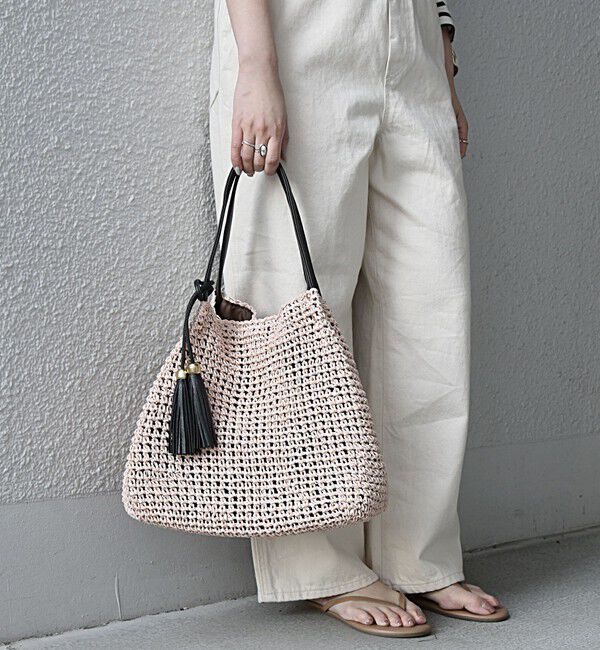 SHIPS any「【WEB限定】SHIPS any: コマアミ トート」|トートバッグ|ピンク