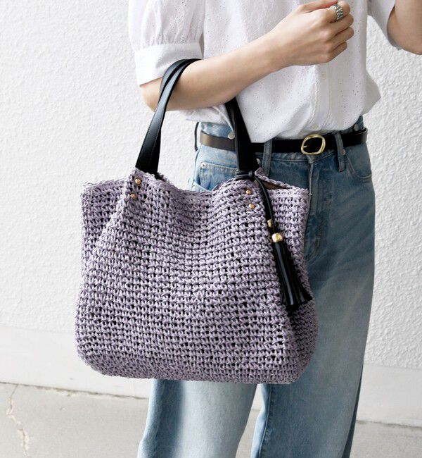 SHIPS any「【WEB限定】SHIPS any: コマアミ トート」|トートバッグ|ラベンダー