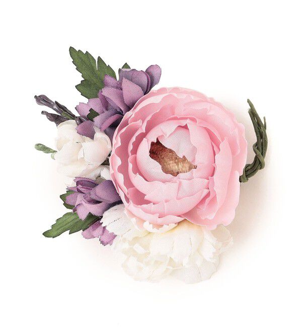 SHIPS for women「カラーフラワーコサージュ」|ブローチ・コサージュ|ピンク