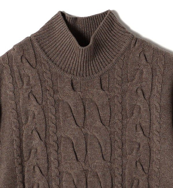 SHIPS for women「【SHIPS別注】WRAPINKNOT:ハイネック ショート スリーブ ケーブル」|ニット・セーター|