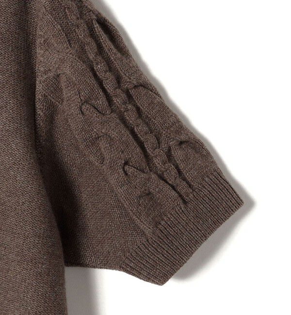 SHIPS for women「【SHIPS別注】WRAPINKNOT:ハイネック ショート スリーブ ケーブル」|ニット・セーター|