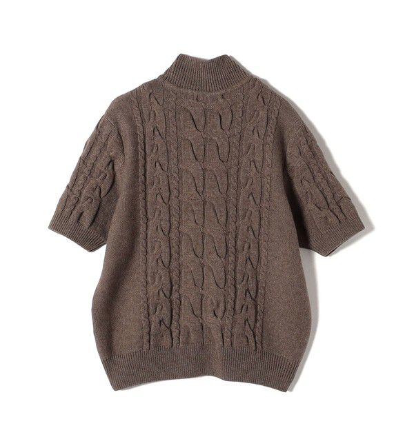 SHIPS for women「【SHIPS別注】WRAPINKNOT:ハイネック ショート スリーブ ケーブル」|ニット・セーター|